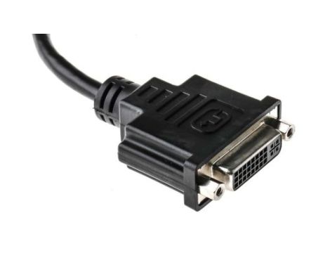 Kabel KVM, dł. 150mm - Męskie DisplayPort - Żeńskie DVI-D., kolor: Czarny, RS PRO