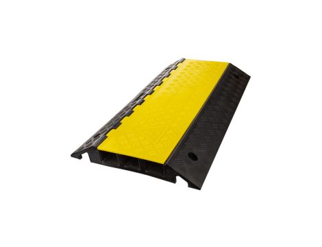 Najazd kablowy 3 kanały, 10 ton, ciężki próg z odporną, gumową podstawą i otwieraną pokrywą NEKU