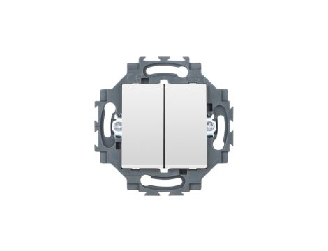 Łącznik podwójny 1P 10 AX, samozaciski, biały, Dahlia GW35051W