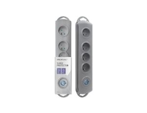 Qoltec Listwa zasilająca antyprzepięciowa 4 gniazda 2.5m Szara