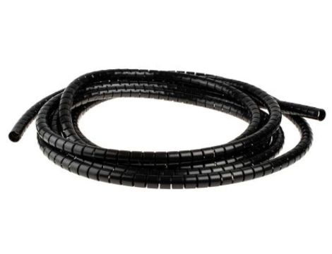 Opaska spiralna, Ø 15 → 16mm, materiał: PA 6, kolor: Czarny, RS PRO