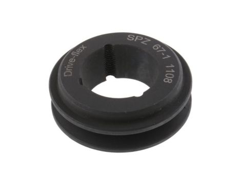 Krążek, śr. całkowita: 71mm, śr. otworu: 28mm, l. rowków: 1, Żeliwo, stal