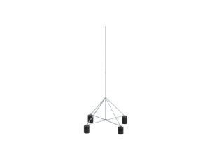 Maszt na czworonogu do zwodów poziomych wysokich 6m aluminium 65.6 AL ZA 5P CZ 65156009