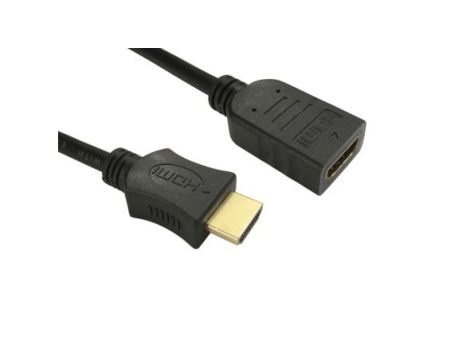 Zespół cyfrowych kabli wideo i monitorowych 2m Wtyk HDMI to Żeńskie HDMI Czarny