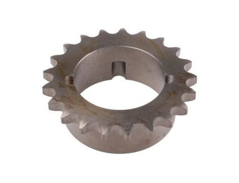 Koło łańcuchowe drabinkowe, 21 zębów, 12B-1, Nakrętka stożkowa, śr toczna: 127.8mm, Stal