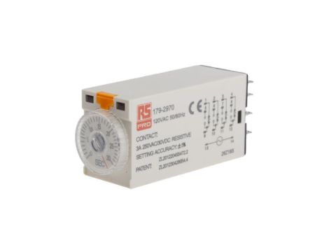 Przekaźnik czasowy zwłoczny jednofunkcyjny 1 → 30s 4PDT 4-stykowy 4PDT 110V ac