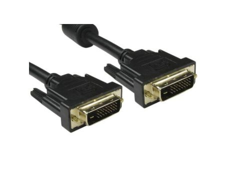 Zespół cyfrowych kabli wideo i monitorowych 1m Męskie DVI-D to Męskie DVI-D Czarny