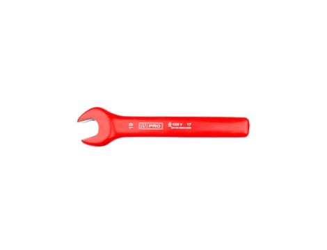 Klucz otwarty, roz. 19 mm, dł. 175 mm, materiał: Stal chromowo-wanadowa, VDE 1000V, RS PRO