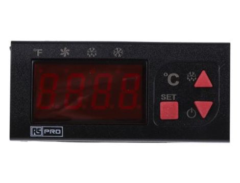 Regulator temperatury wł./wył. 3-wyjściowy, Uz 230 V AC, 77 x 35mm