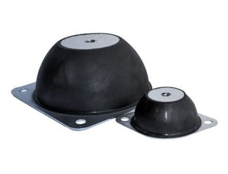 Mocowanie antywibracyjne, M12, Ø 150mm, H 63mm, 500, materiał: Guma naturalna 60 Shore A, RS PRO