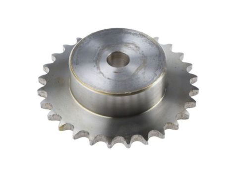 Koło łańcuchowe drabinkowe, 28 zębów, 08B-1, Pilot, śr otworu: 14mm, śr toczna: 113.42mm, Stal