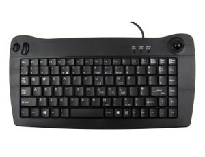 Miniklawiatura kulkowa przewodowa, kolor: Czarny, USB, QWERTY (Wielka Brytania), RS PRO