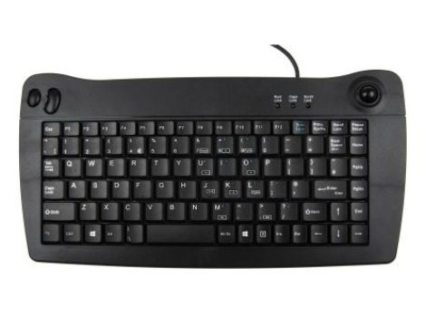 Miniklawiatura kulkowa przewodowa, kolor: Czarny, USB, QWERTY (Wielka Brytania), RS PRO