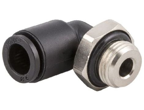 Obrotowa złączka pośrednia kolankowa gwint R 1/4 męskie, Wciskane 4 mm RS PRO