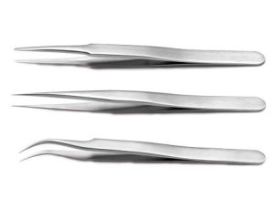 Zestaw pęset, materiał: Stal nierdzewna, RS PRO