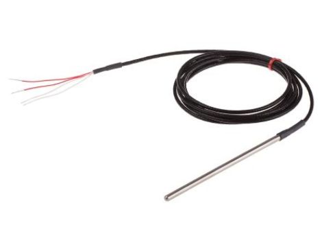 Termopara typ PT 100, -50C do +250C 125mm kabel 2m, Stal nierdzewna