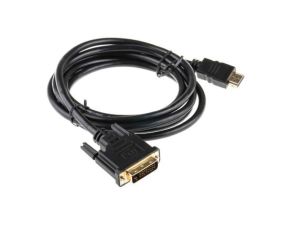 Zespół cyfrowych kabli wideo i monitorowych 2m Wtyk HDMI to Męskie DVI-D Czarny