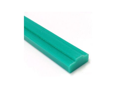 Prowadnica łańcucha, typ: 08B, profil: GR1, Zielony, dł.: 2m, szer.: 20mm, wys.: 10mm, PE