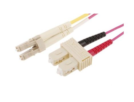 Kabel światłowodowy, średnica: 900m, OM4 Wielomodowy, Fioletowy, LC/SC