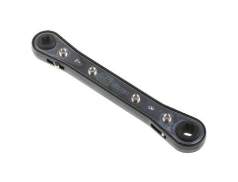 Klucz oczkowy z grzechotką, roz. 7 x 8 mm, materiał: Stal chromowo-wanadowa, RS PRO