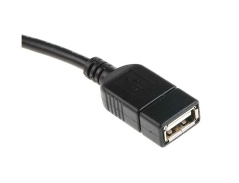 Kabel USB, dł. 150mm, kolor: Czarny