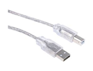 Kabel USB, dł. 3m, kolor: Przezroczysty