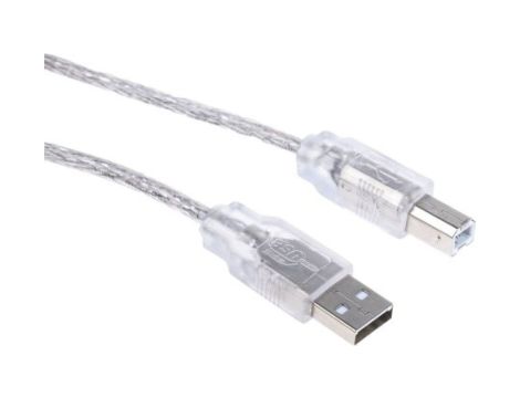 Kabel USB, dł. 3m, kolor: Przezroczysty