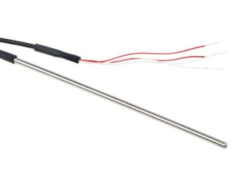 Termopara typ PT 100, -50C do +250C 125mm kabel 2m, Stal nierdzewna