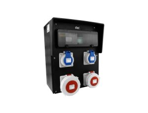Rozdzielnica budowlana gumowa HD IP67 32A/5P 16A/5P 2x230V gniazda Mennekes Schuko Doktorvolt 9535
