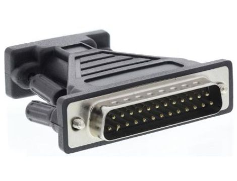 Przejściówka D-sub, 9-pinowe (szeregowe) żeńskie na D-sub, 25-pinowe męskie, RS PRO