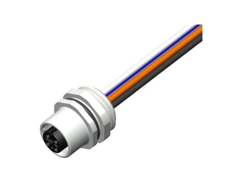 Złącze do montażu panelowego ze złączem Złącze M12 x Częściowo zdjęte, 4 A, 250 V, IP67, RS PRO