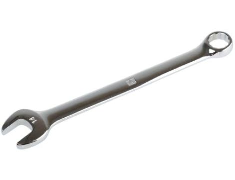 Klucz płasko-oczkowy, roz. 14 mm, dł. 193 mm, materiał: Stal chromowo-wanadowa, RS PRO