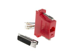 Adapter do złączy RJ, 25-stykowe D-sub żeńskie, RJ45 żeńskie
