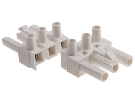 Złącze wtykowe do druku Biały 3-żyłowe, Wkręcane, 400 V Montaż na kablu