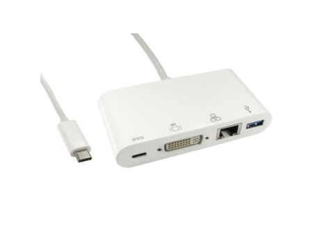 Kabel adaptera, do wyświetlaczy: 1, USB C, DVI