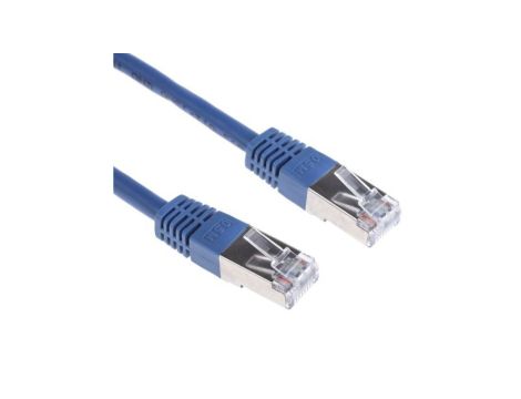 Kabel kategorii 6, Niebieski, Wtyk RJ45/męski RJ45dł.: 500mm, mat. koszulki: PVC
