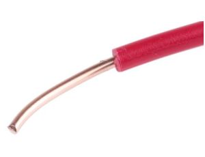 Jednożyłowy kabel sterowniczy CSA 1,5 mm, Maks. +70C 600 V Czerwony, RS PRO