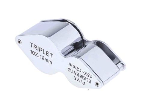 Szkło powiększające, typ: Lupa z dwiema soczewkami, powiększenie: 10X, śr.: 12mm