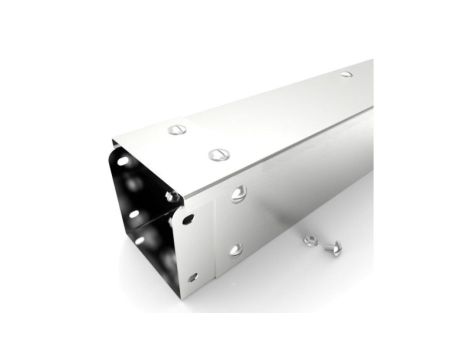 Koryto kablowe Szary Stal nierdzewna 304 Zamknięty Koryto przemysłowe 75 mm 75mm 3m RS PRO