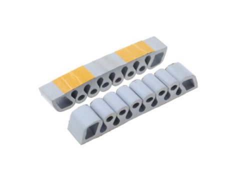 Uchwyt kablowy, l. otworów: 7, 25 x 150mm, Szary, Guma, Maks. +100C