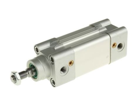 Siłownik profilowy, dwustronnego działania, CDEM Ø 32mm, skok 25mm, z amortyzacją elastyczną, RS PRO