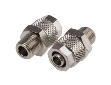 Adapter gwintowany prosty gwint – rura, 15 barów