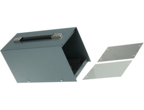 Obudowa urządzeń elektronicznych z uchwytem, Stal walcowana na zimno, Szary, 245 x 137 x 105mm, RS PRO