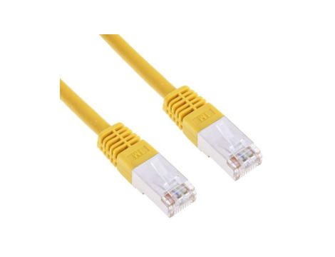 Kabel kategorii 6, Żółty, Wtyk RJ45/męski RJ45dł.: 1m, mat. koszulki: PVC