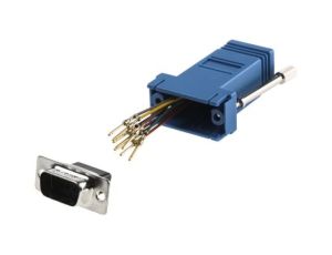 Adapter do złączy RJ, 9-stykowe D-sub męskie, RJ45 żeńskie