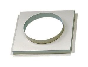 Podstawka z kołnierzem, 450 x 450mm, śr. kanału: 305mm, Stal ocynkowana