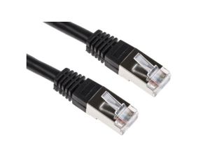 Kabel kategorii 6, Czarny, Wtyk RJ45/męski RJ45dł.: 1m, mat. koszulki: PVC