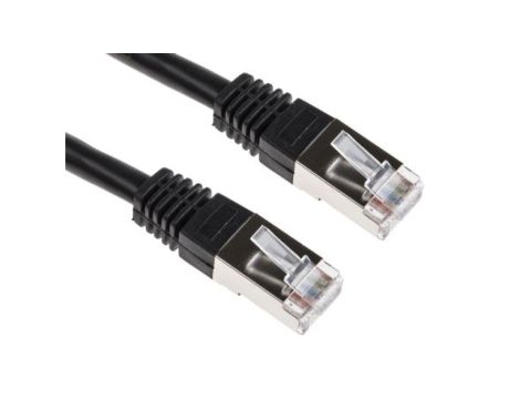 Kabel kategorii 6, Czarny, Wtyk RJ45/męski RJ45dł.: 1m, mat. koszulki: PVC