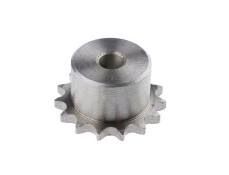 Koło łańcuchowe drabinkowe, 15 zębów, 06B-1, Pilot, śr otworu: 10mm, śr toczna: 45.81mm, Stal