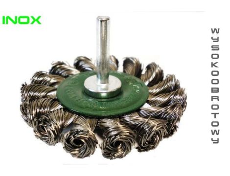 SZCZOTKA TARCZOWA 75MM Z TRZPIENIEM DRUT SPL INOX